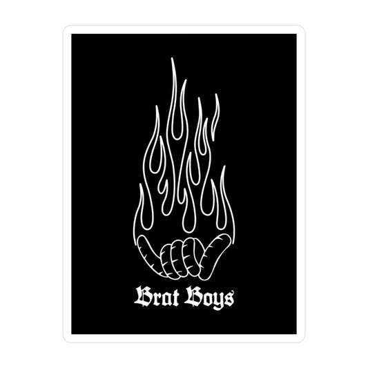 Flaming Brat sticker